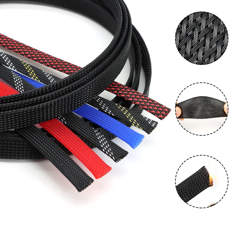 Multicolor PET Insulated Braid Sleeving for Cables