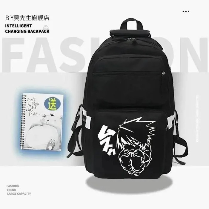 

Черный, красный, белый Death Note Desu Noto, школьные сумки для подростков, рюкзаки Mochilas большой вместимости для аниме-игр