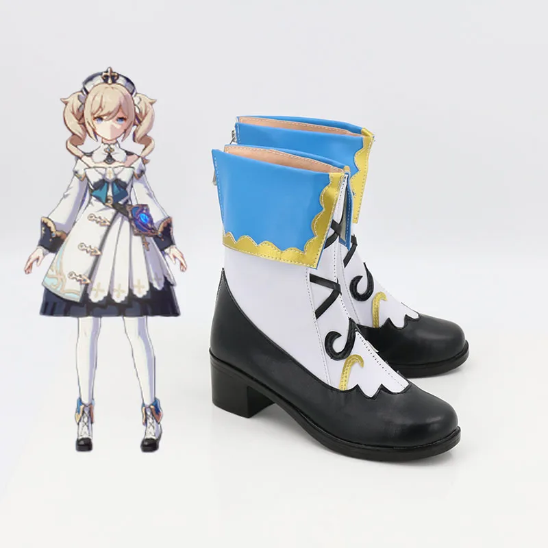 Genshin Impact Barbara Cosplay Shoes Anime costumi da festa di Halloween in stile cinese per donne uomini gioco di ruolo puntelli