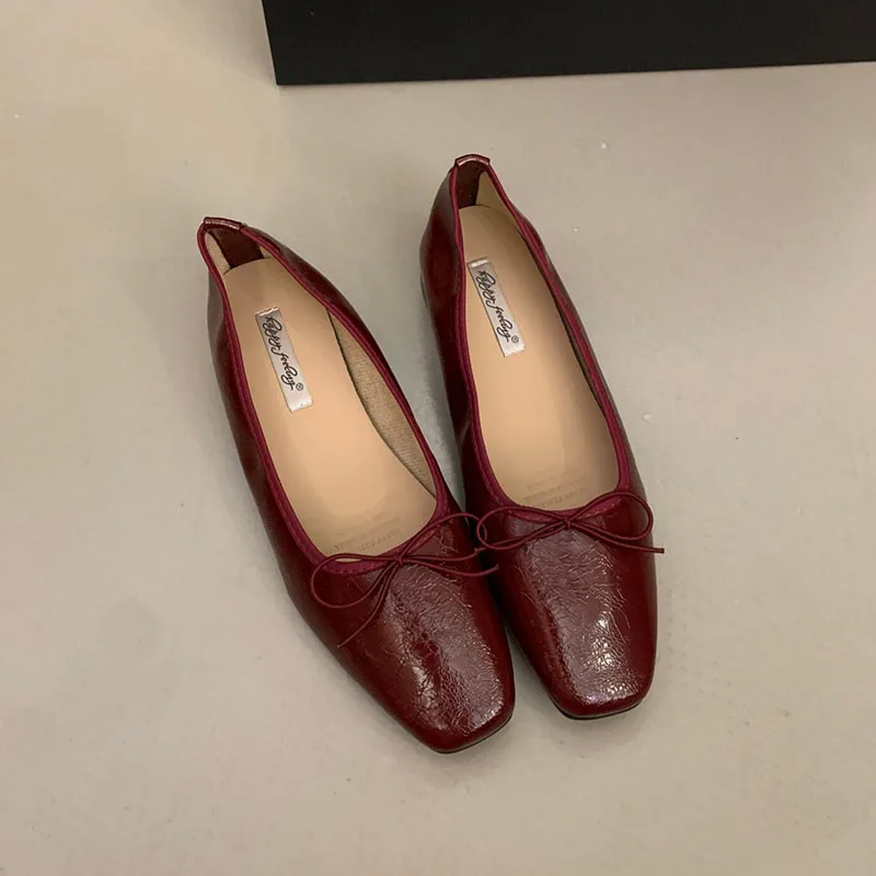 Frühling Herbst Neue Damen-Ballettschuhe mit Erhöhter Sohle, Modische Schmetterlingsknoten-Schuhe für Damen, Flache Slip-On-Schuhe – Detail 18