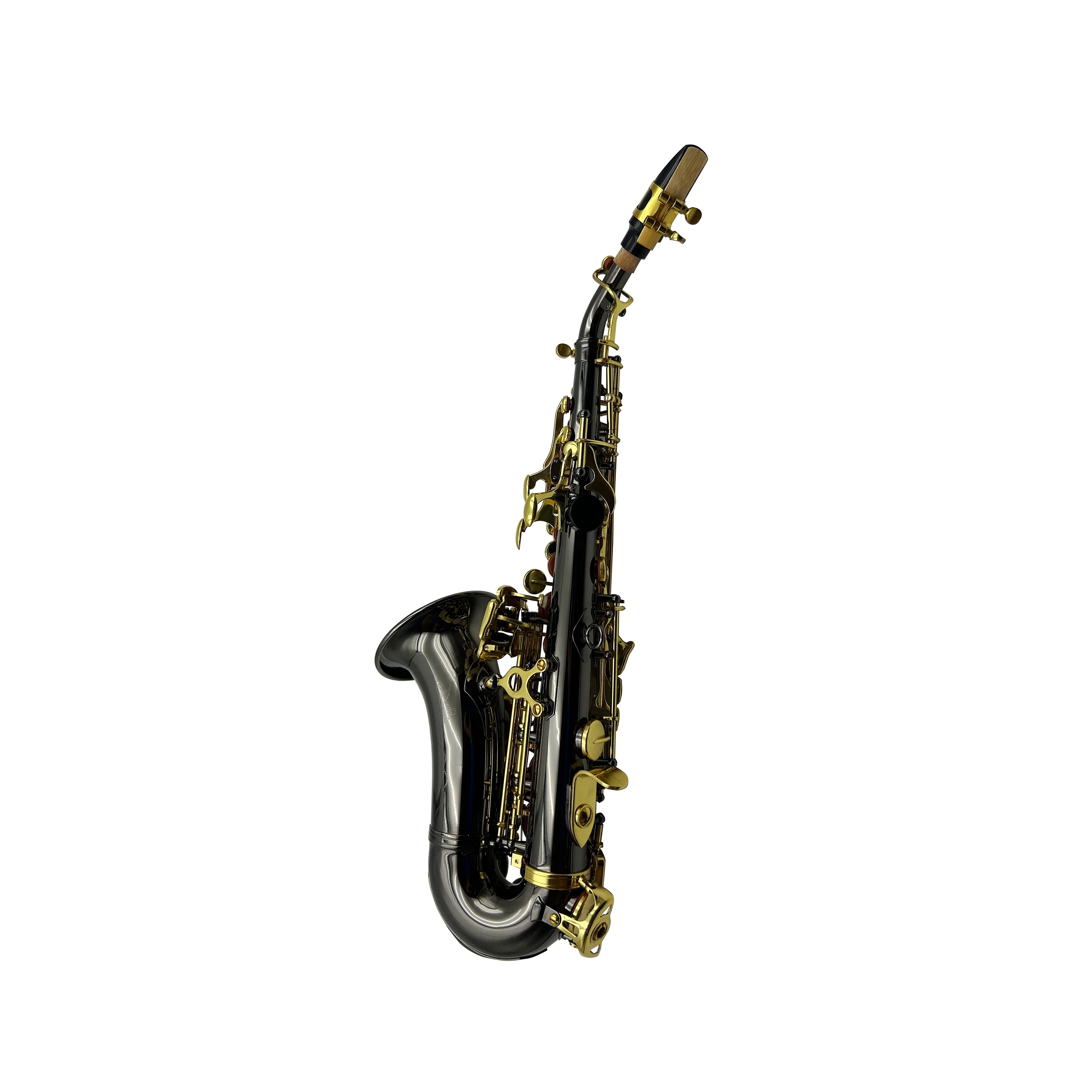 

Professional Soprano Saxophone JYSS100DBNL BB Tone Black Nickel Curve Bell Woodwind Instrument For Professional Players