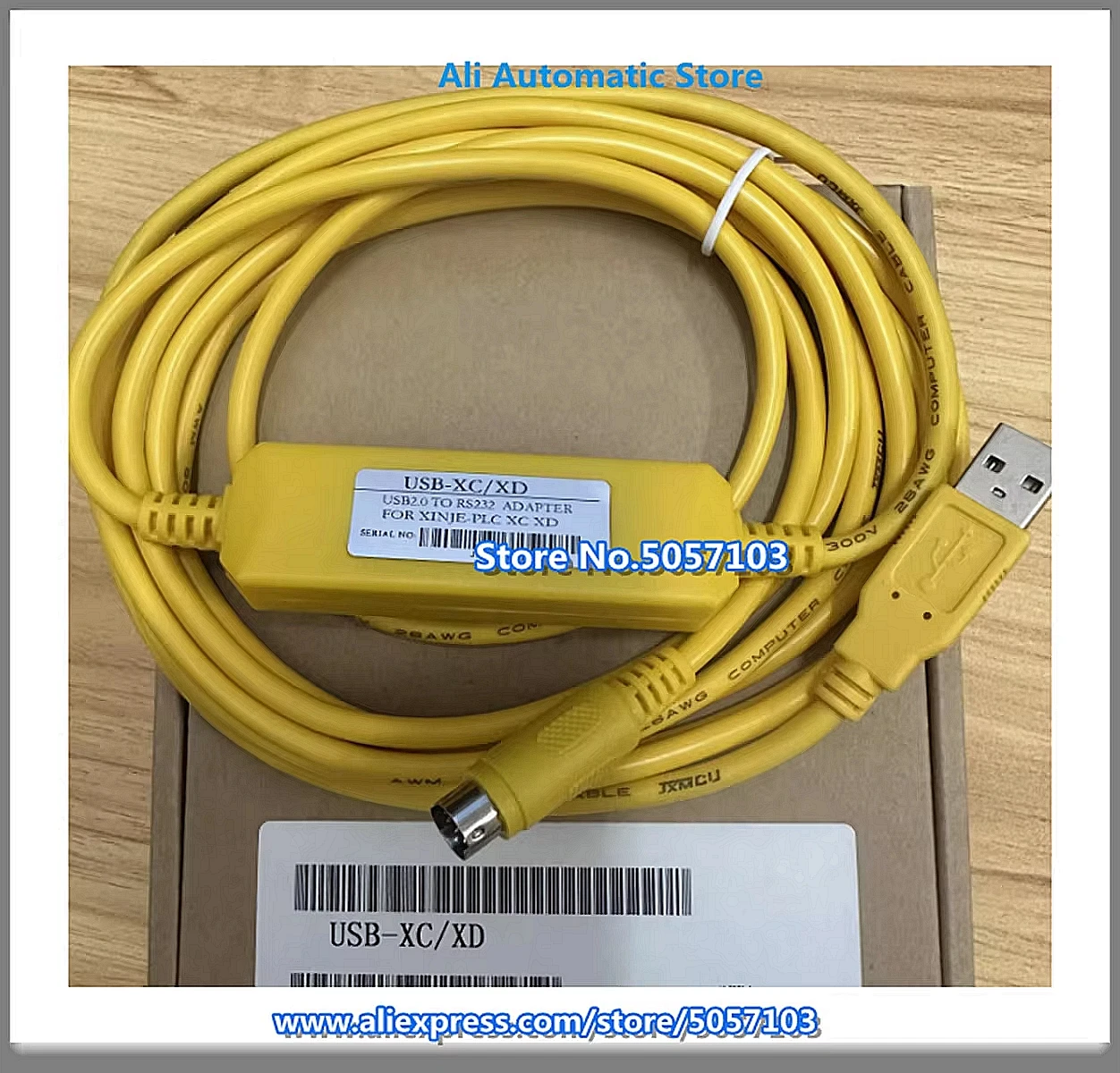 Used For USB-XC USB-XD L USB-XG XINJE PLC RS232 Programming Cable New