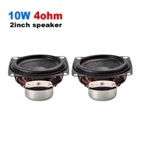 2Pcs 10W 4ohm 2Inch Full Range Speaker Double Strong NdFeB Magnetic Speaker 52MM Woofer for Home Threater Hifi Bluetooth Audio