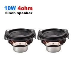 2Pcs 10W 4ohm 2Inch Full Range Speaker Double Strong NdFeB Magnetic Speaker 52MM Woofer for Home Threater Hifi Bluetooth Audio