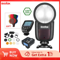 Godox V1 V1C V1N V1S V1F V1O TTL HSS 1/8000s Speedlite Flash with Xpro Trigger for Canon Nikon Sony Fuji Olympus