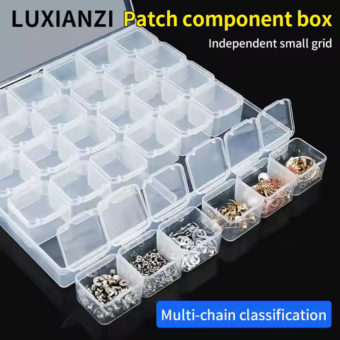 LUXIANZI 8/15/16/29/56 Grids Plastic Storage Box DIY Diamond Painting Beads Charms Jewelry Accessories Container Organizer Box
