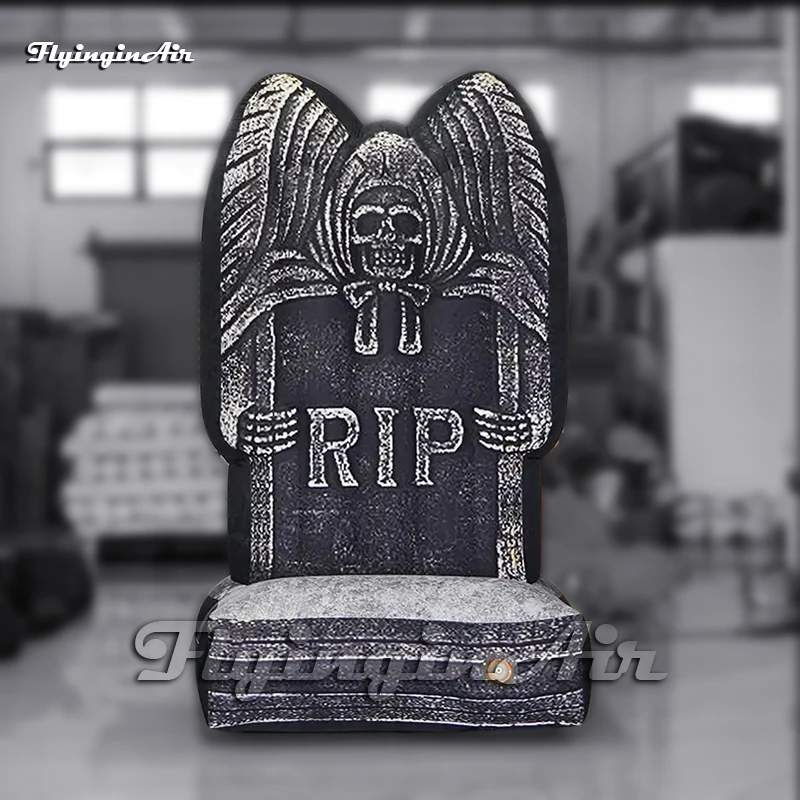 

3m Simulation Large Inflatable Gravestone Model 3m Air Blow Up Replica Of Tombstone For Outdoor Halloween Yard Decoration