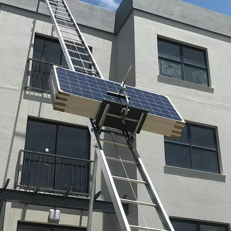 

Yifeng High Quality Hydraulic Electric Cargo Elevator Lift Solar Panel Lift 200kg 4 Panels Ladder Lifter