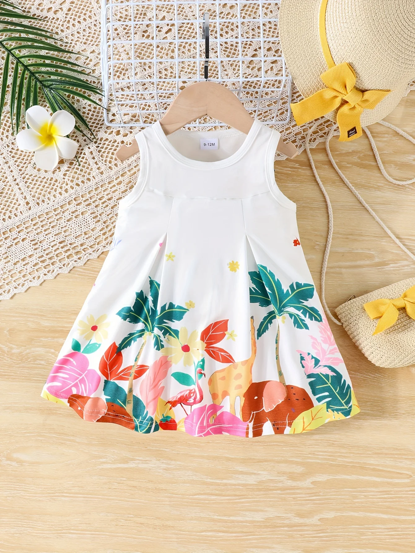 Summer Baby Girl Sweet Outdoor Camisole Dress Cute Western Chic Casual Base Dress Comfortable Breathable Holiday Style