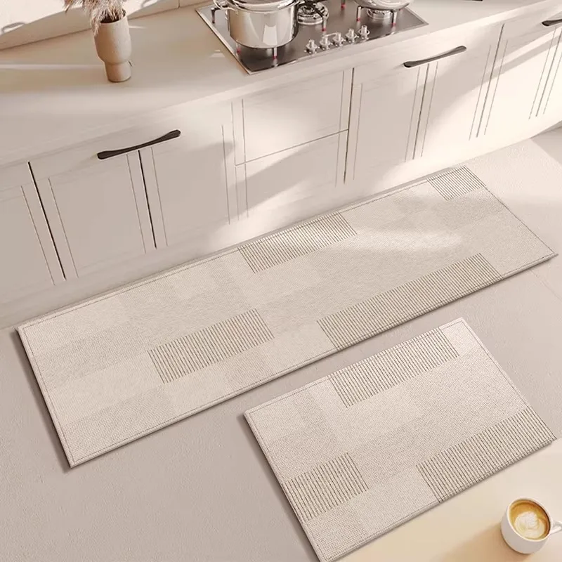 Kitchen Carpet Minimalist Style Floor Mat Soft and Comfortable Loop Pile Carpets Long Home Decoration Rug Alfombras De Cocina