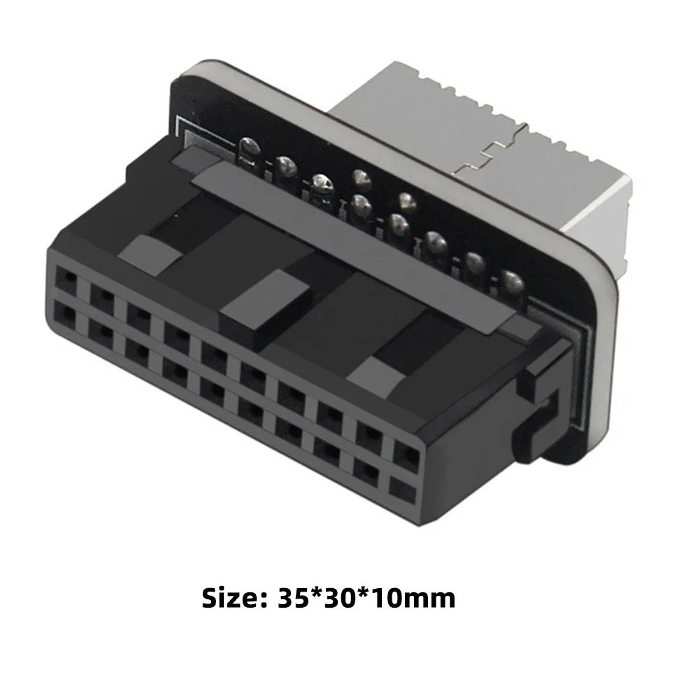 2PCS/Lot USB3.0 19PIN/20PIN To Type-E 90 Degree Adapter Chassis Front Type E 10Gbps Plug-In Port for Computer Motherboard