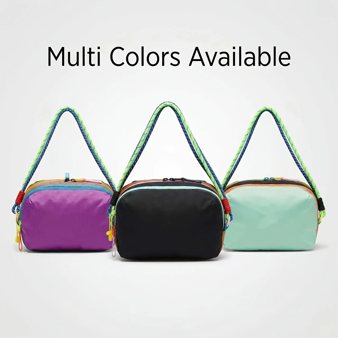 Dopamine Color Wash Care Storage Bag with Three Main Zipper Dividers Portable And Easy to Use for Organized Classification