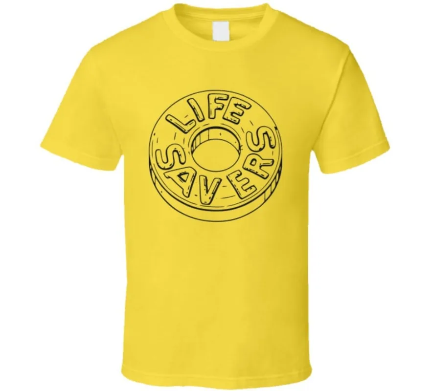 Lifesavers Yellow Candy Group Halloween Costume Funny Office T Shirt