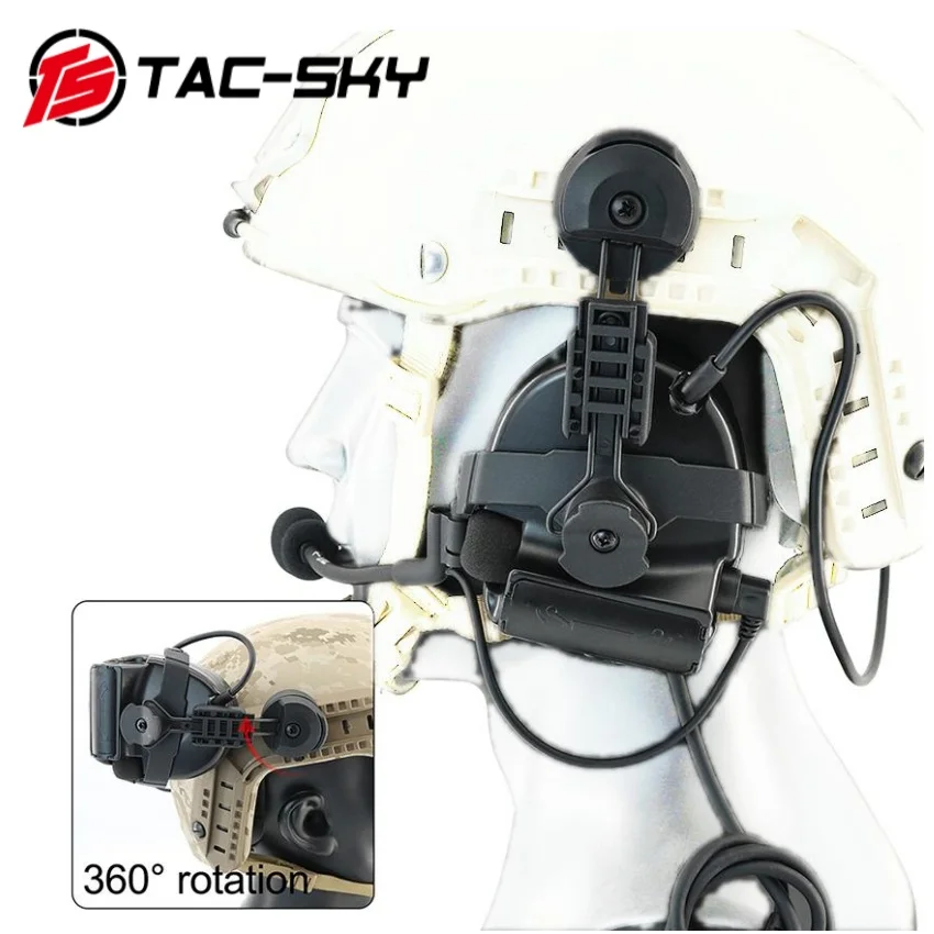 

Тактическая гарнитура TS TAC-SKY C2, версия для крепления на шлеме, электронная рация для стрельбы, гарнитура PTT