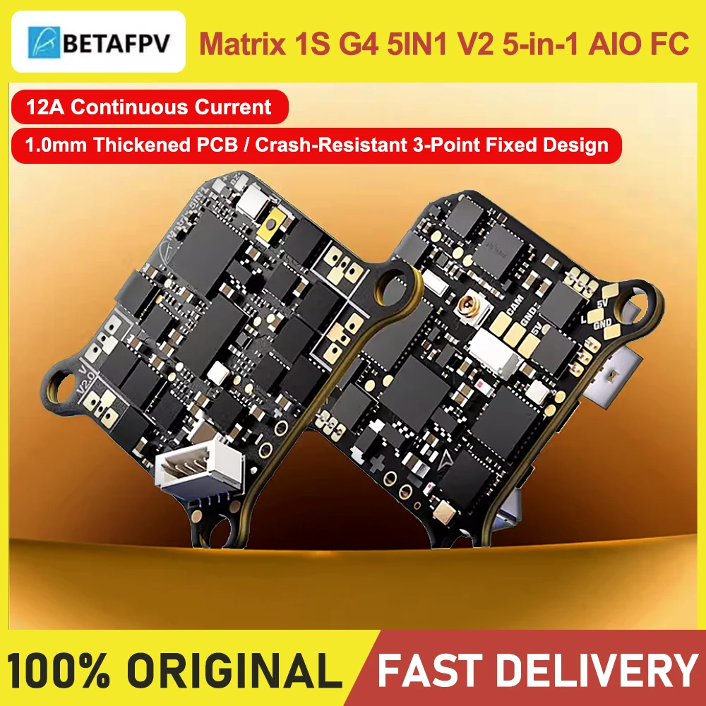 BETAFPV Matrix 1S AIO FC 5IN1 12A Gold-Plated ESC Built-in 5.8G 400mW VTX For FPV Air Series Tinywhoop Drone Accessories
