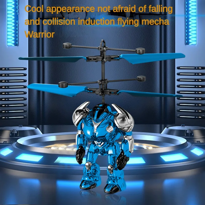 Inteligentne wykrywanie samolotów Mech Warrior Latający robot Luminescencyjne zawieszenie Wykrywanie gestów Latająca piłka