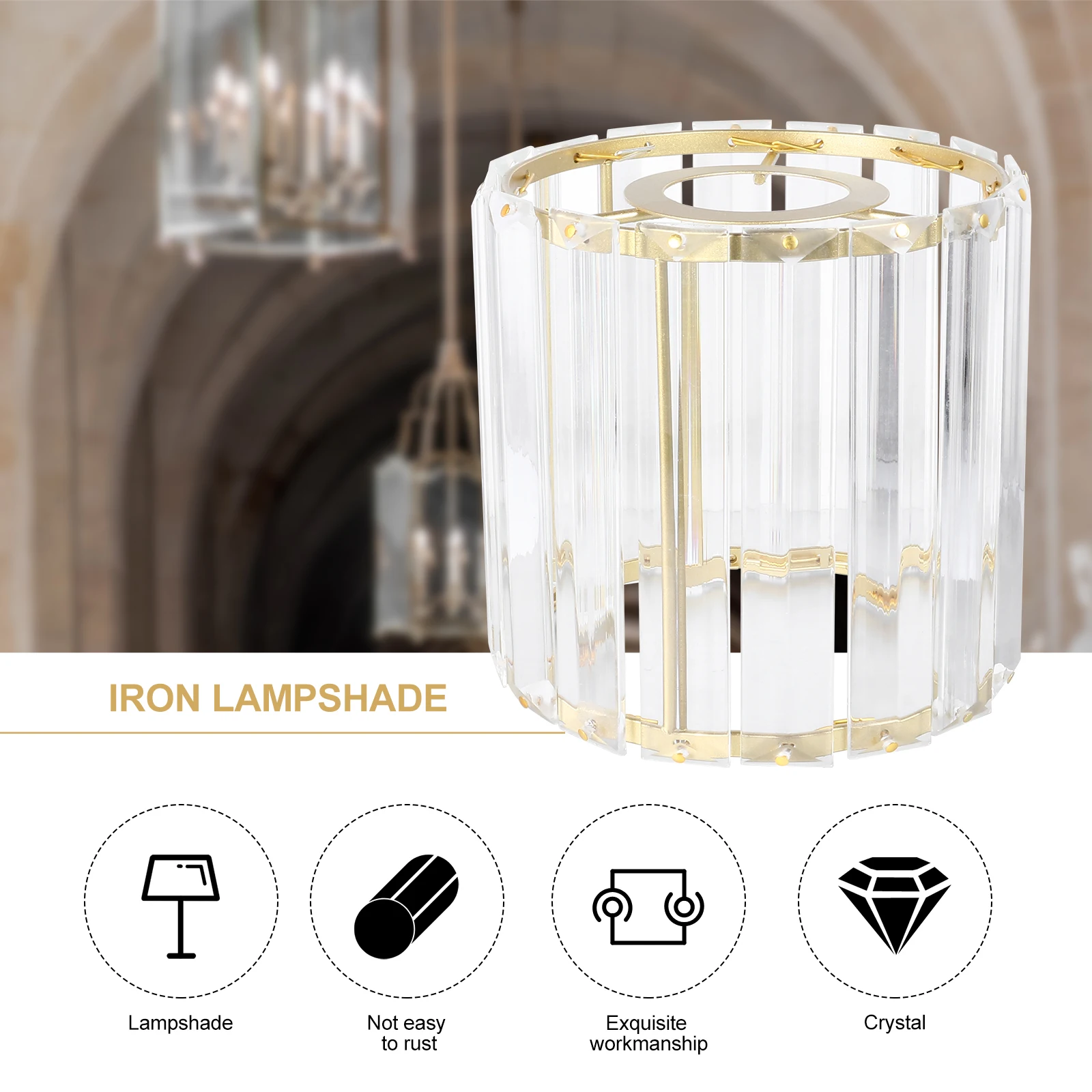 

Crystal Ceiling Lamp Clear Light Shade Mini Lampshade Bulb Replacement Small Desk