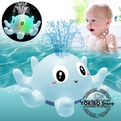 Baby Bath Toys Spray Water Shower Bathing Toys for Kids Electric Whale Bath Ball with Light Music LED Light Toys ool Bathtub Toy