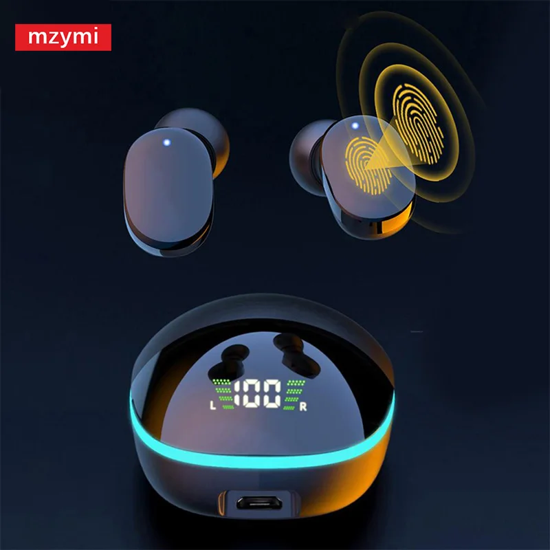 

mzymi G9S In Ear Wireless Earbud Bluetooth5.3 LED Display Earphones Noise Cancelling Waterproof Headset Touch Control Headphones