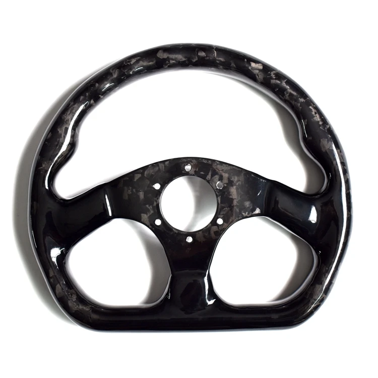 

Universal Custom Forged Glossy Carbon Fiber Steering Wheel With Horn Button