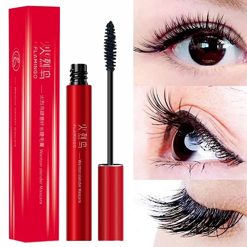 Flamingo Eye Black Mascara Waterproof Sweat Resistant Elongated Non Smudging Non Fading Dense Slim And Lengthened