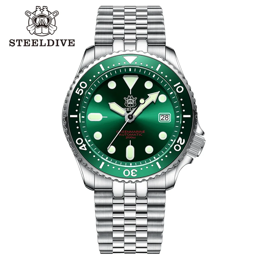 Steeldive SD1973 Men's watch Dive Watch Automatic Mechanical Men's watch NH35 Bracelet 41mm Diver watch men watches