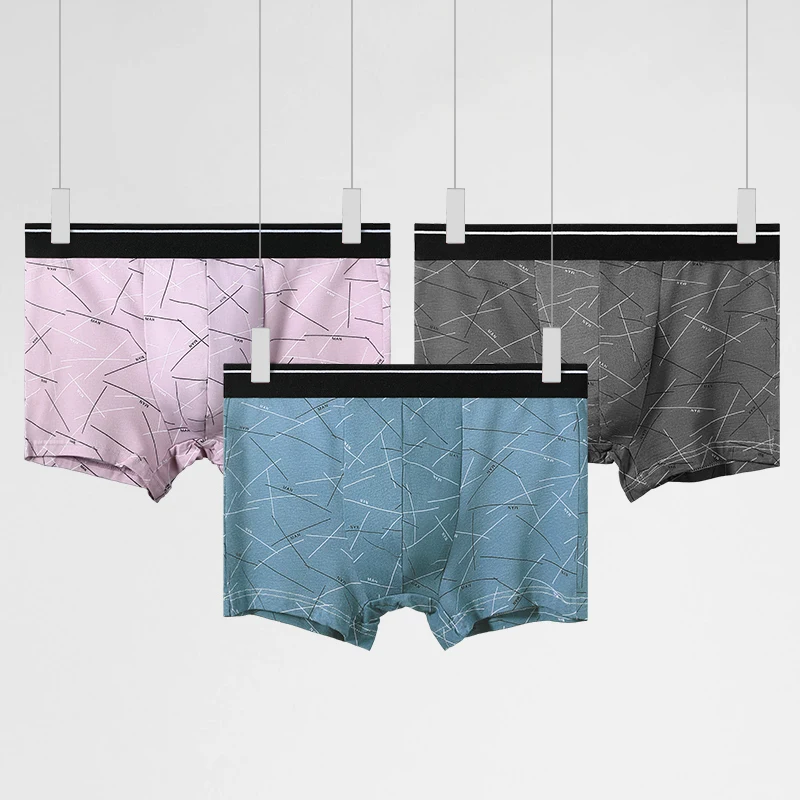 

5PCS Men's underpants. Made of cotton, they are thin summer-style boxer shorts. These underpants are suitable for male sports an