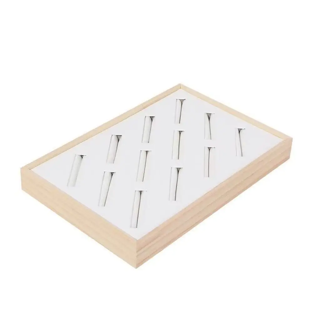 Wooden Bangle Display Tray Hand String Home Decor Bracelet Storage Holder Display Rack 12 Slots Jewellery Organizer Women Girls