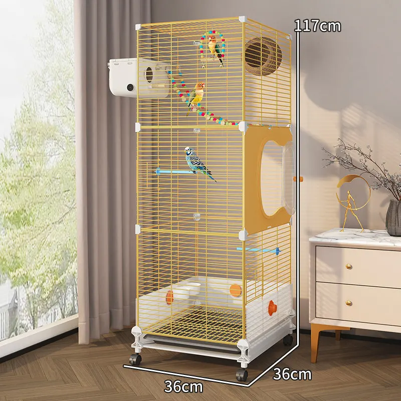 

Stainless Bird Cages Pedestal Parrot Birds Things Canaries Bird Cages House Accessories Aviary Jaula Para Canarios Pet Supplies