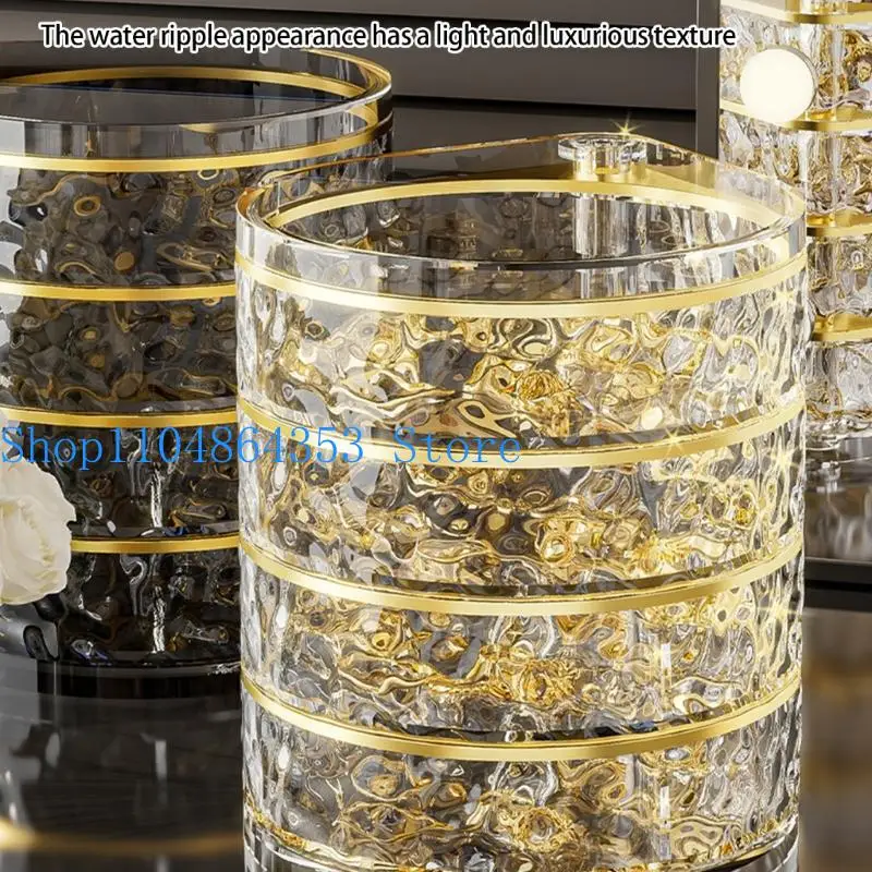 

652F Multifunctional Rotating Jewelry Case Space Saving Organizers for Dresser