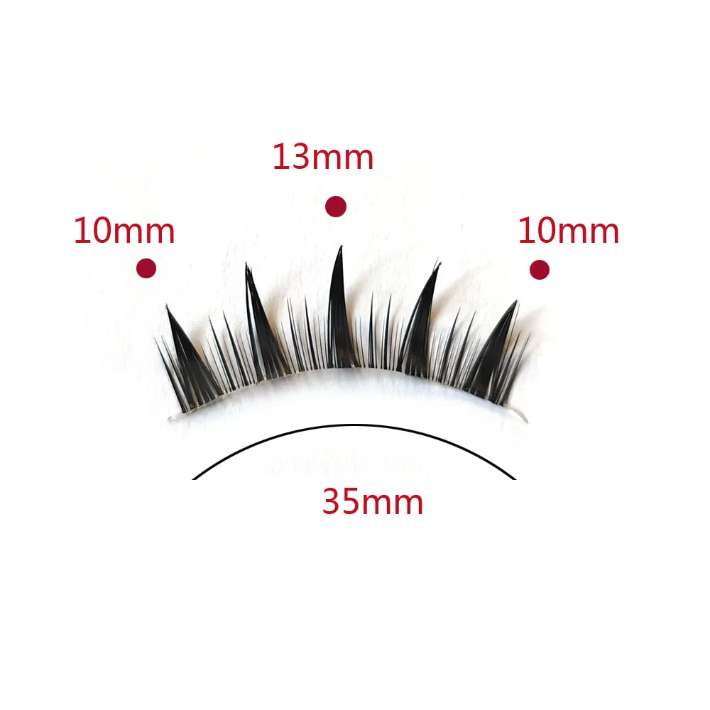 5 Pairs Makeup Natural Look False Eyelashes Manga Lashes Fluffy Soft Cross Fairy Little Devil Eyelash Extension Reusable Tools