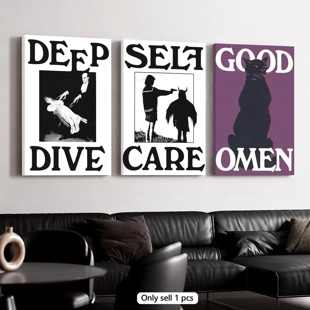 Retro Mood Typography, Framed Wall Painting Canvas Poster Wooden Stretcher Frame Inner Frame Kit for Wall Art Painting