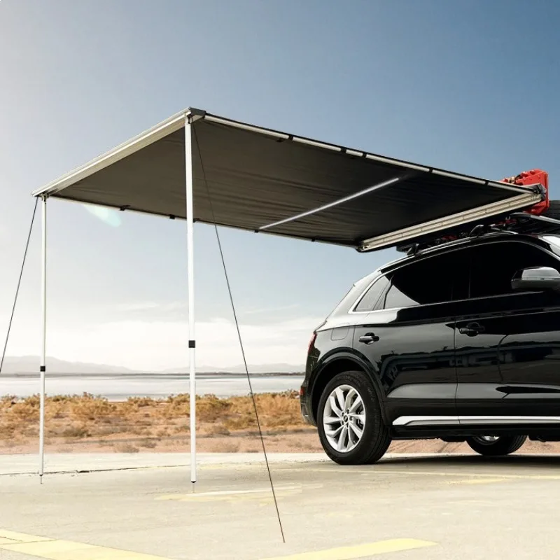 Car side tent, outdoor side canopy sunscreen rain car top sunshade shed curtain