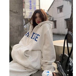 Womens Clothing Vintage Street Sweatshirt Y2K Cardigan Zipper Hoodie Long Sleeves Casual Warm Oversize Baggy Ladies Tops Autumn