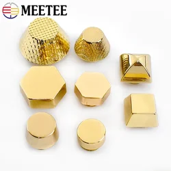 Meetee 10/20/30pcs Metal Studs Buckle For Bag Rivet Screw Handbag Bottom Decor Nails DIY Leather Craft Hardware Accessories