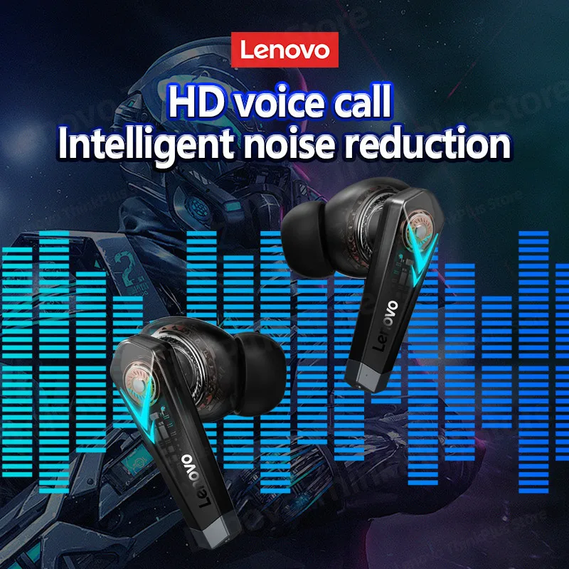 Original Lenovo LP6 5.0 Biological Diaphragm In-Ear Earbuds Low Latency Headphones Approaching Zero Delay Headset With Mic