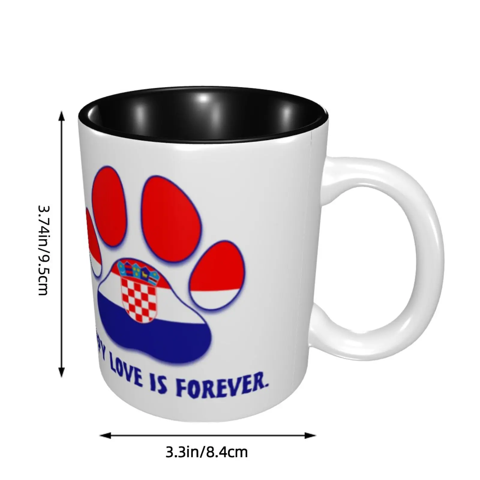 

Personalized Dog Mug Croatia Gift Mug, Custom Coffee Cups with Dog Photo Name Fan Gift for Croatian Men Women