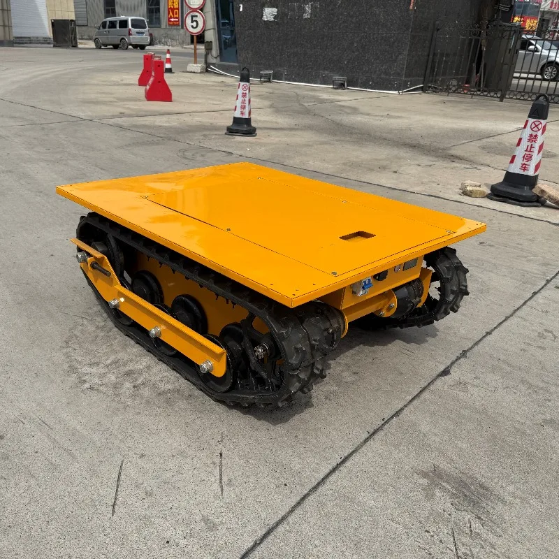 Waterproof RC Crawler Tracked Transport Vehicle Long Range Remote Control Electric Rubber Track Carrier Multi-scene Cargo Mover