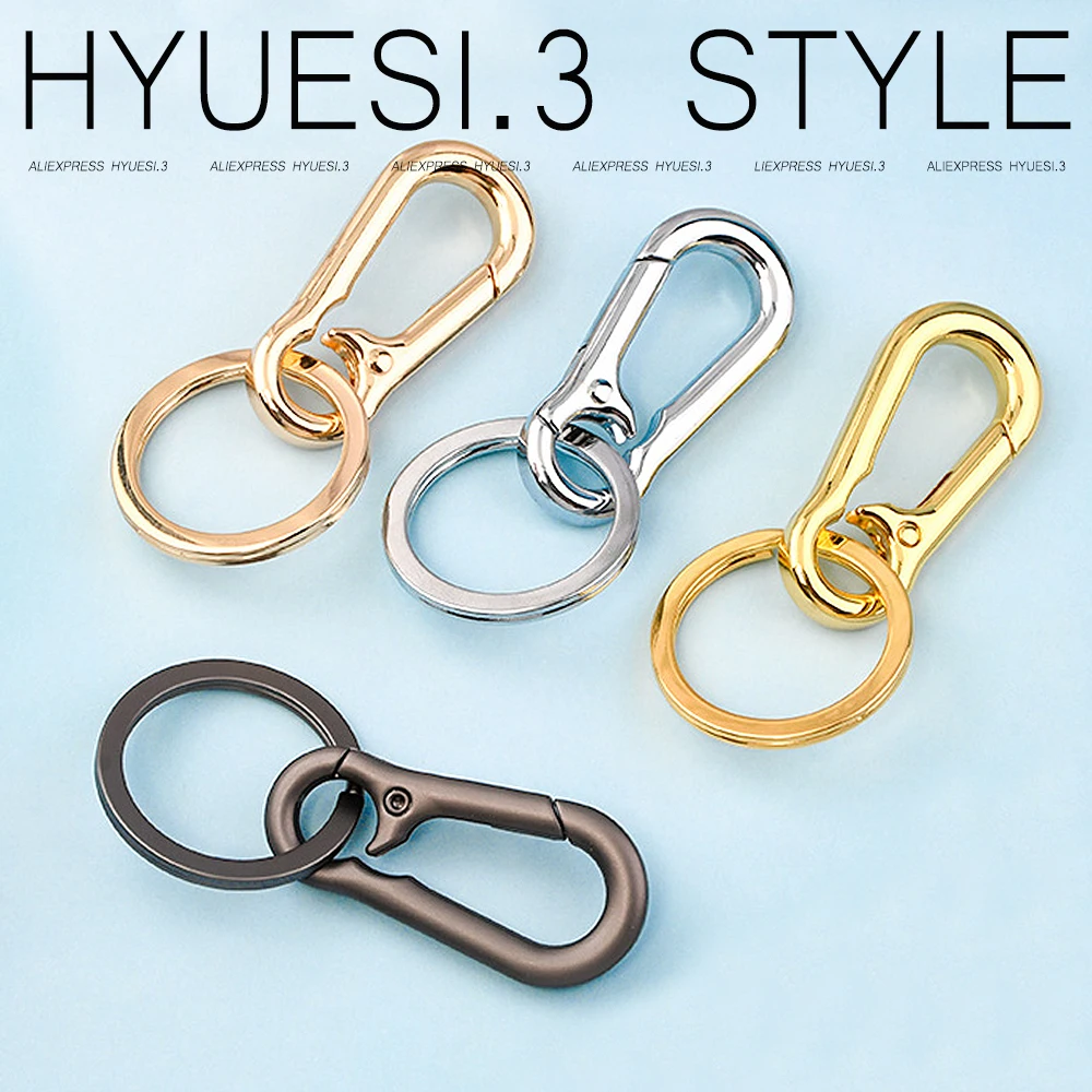 Simple Metal Keychain Climbing Hook Men Waist Hanging Anti-Loss Key Holder Carabiner