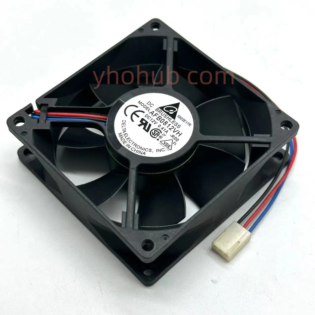 

Delta Electronics AFB0812VH R00 DC 12V 0.41A 80x80x25mm Server Cooling Fan