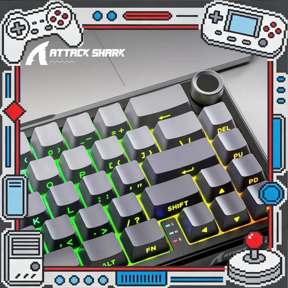 tastiera-meccanica-attack-shark-x66-tri-mode-wireless-con-manopola-retroilluminazione-rgb-tasti-pbt-stampati-lateralmente-tastiera-da-gaming