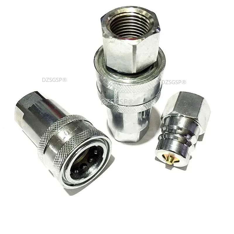 G thread quick coupling carbon steel plug metric high pressure tubing hydraulic quick coupling self-locking socket connector