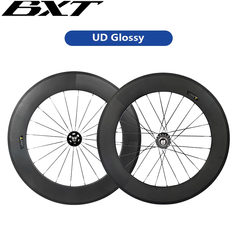 

700C Carbon Disc Brake Bike Wheels Use Track Bike/Fixed gear Bike/Road V Brake/Tubulares Tire fit BXT Track 045