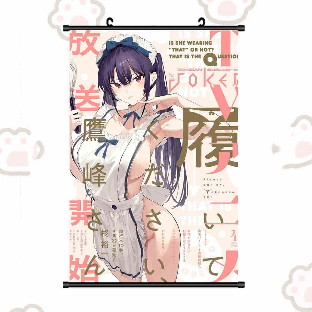 Anime proszę umieścić, Takamine-san Takane plakat Shirota Koushi Ellie Evergreen Cosplay przewiń mural ścienny powiesić plakat Decor