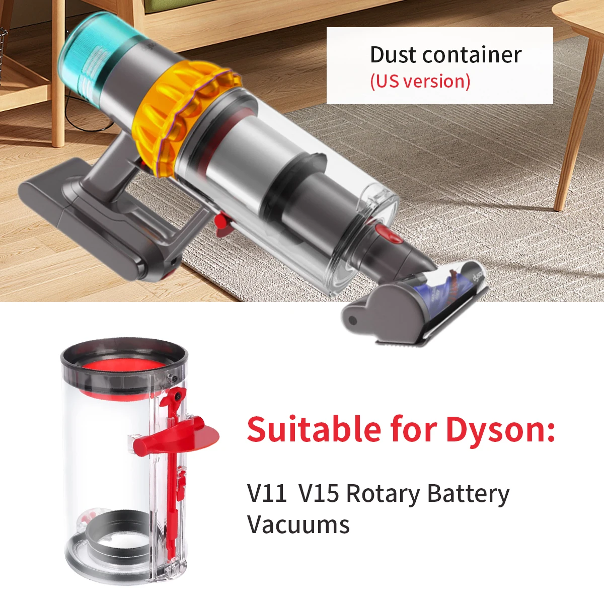 قطع غيار لـ Dyson V10 SV12 V11 V15 SV14 SV15 SV22 غطاء سفلي للمكنسة الكهربائية، حلقة إغلاق تثبيت علوية