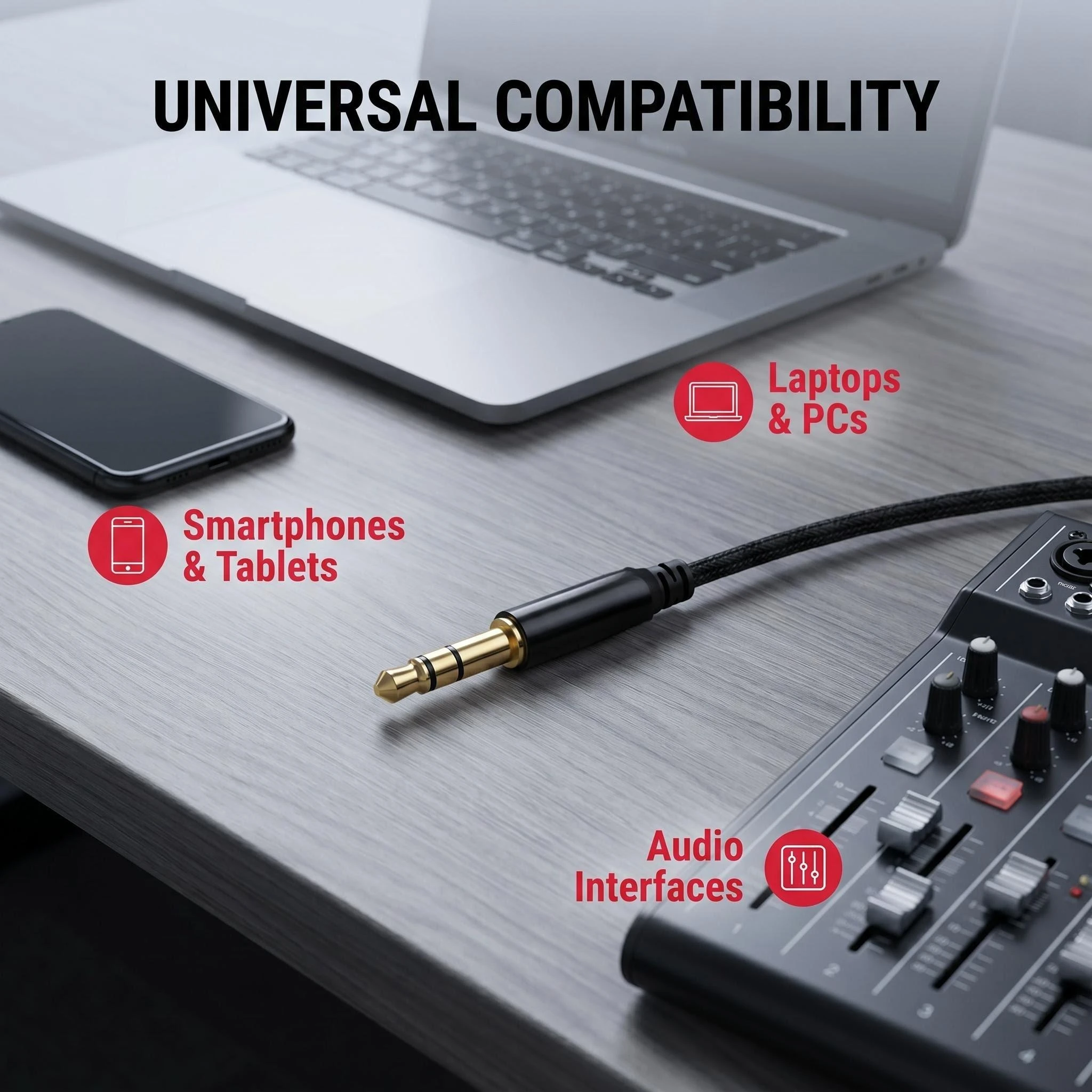 In-Ear Monitor Earphones 3.5mm Wired Earbuds Plug & Play High Bass for Laptop PC Smartphone Tablet - 3m Cable with Eartips view 3