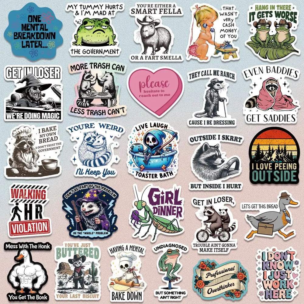 200 Stück lustige Spruch-Aufkleber für Erwachsene, Wasserflaschen, Aufkleber-Set, wasserfest, cooles Zubehör für Telefon, Laptop, Stoßstange, Auto-Aufkleber – Detail 4