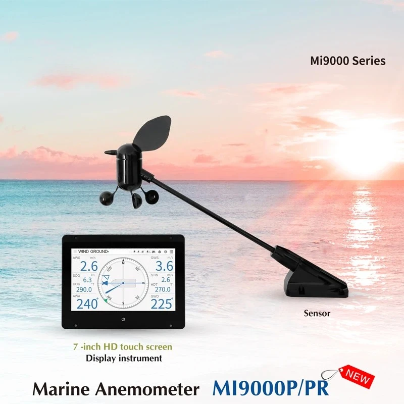 360 Degree Wind Direction Display with Speed and Temperature Indicators Marine Supplies for Sailing view 6