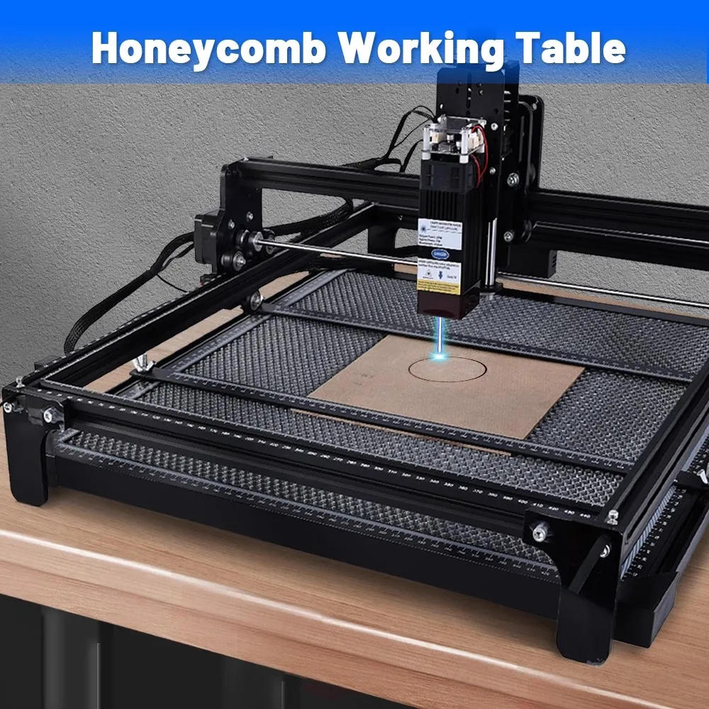 Mesa de trabajo de nido de abeja para grabador láser, 400x400mm, 500x500mm, tabla de corte limpio, Panel de acero protector, plataforma