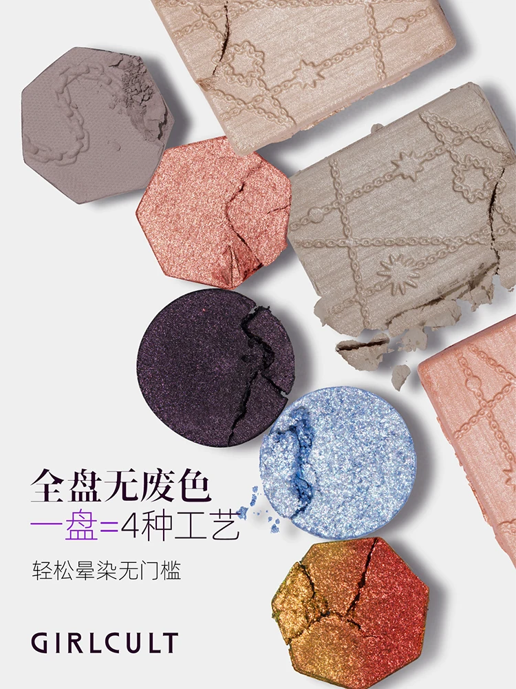 Girlcult MARTIAL WORLD COMPLEX Tavolozza viso all-in-one Ombretto / Blush / Evidenziatore Trucco multiuso versatile